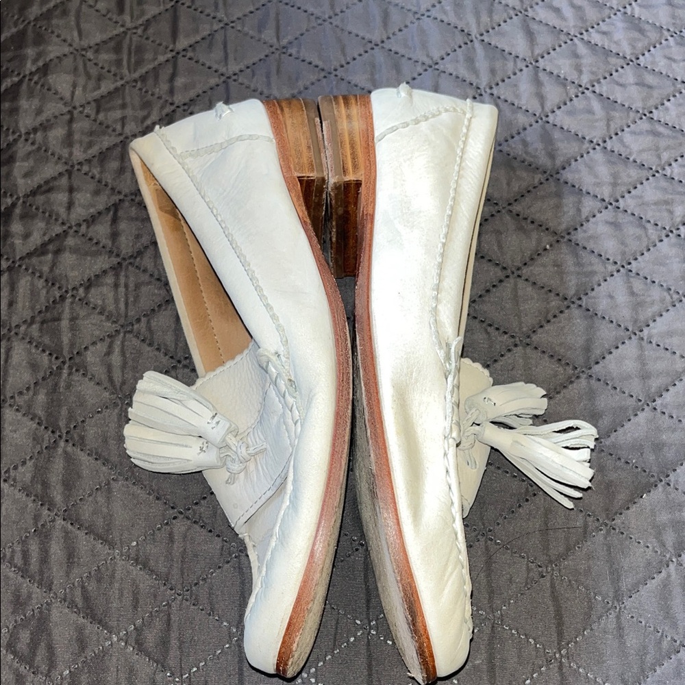 Coach Women's Cream Tassel Loafers - Picture 9 of 10